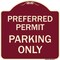 Signmission Preferred Permit Parking Only Heavy-Gauge Aluminum Architectural Sign, 18" x 18", BU-1818-23276 A-DES-BU-1818-23276 - alternate 1